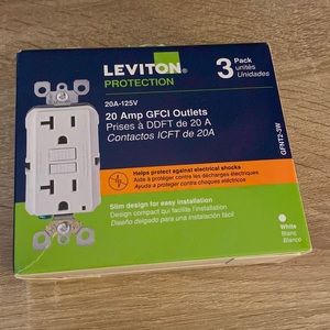 Leviton 20amp GFCI outlets set of 3